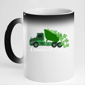 Loads Of Luck Truck St Patricks Day Shamrock Gift 11oz Black Color Changing Mug