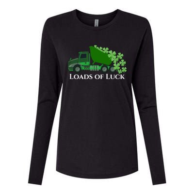 Loads Of Luck Truck St Patricks Day Shamrock Gift Womens Cotton Relaxed Long Sleeve T-Shirt