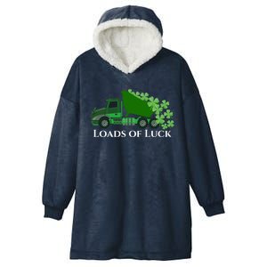 Loads Of Luck Truck St Patricks Day Shamrock Gift Hooded Wearable Blanket