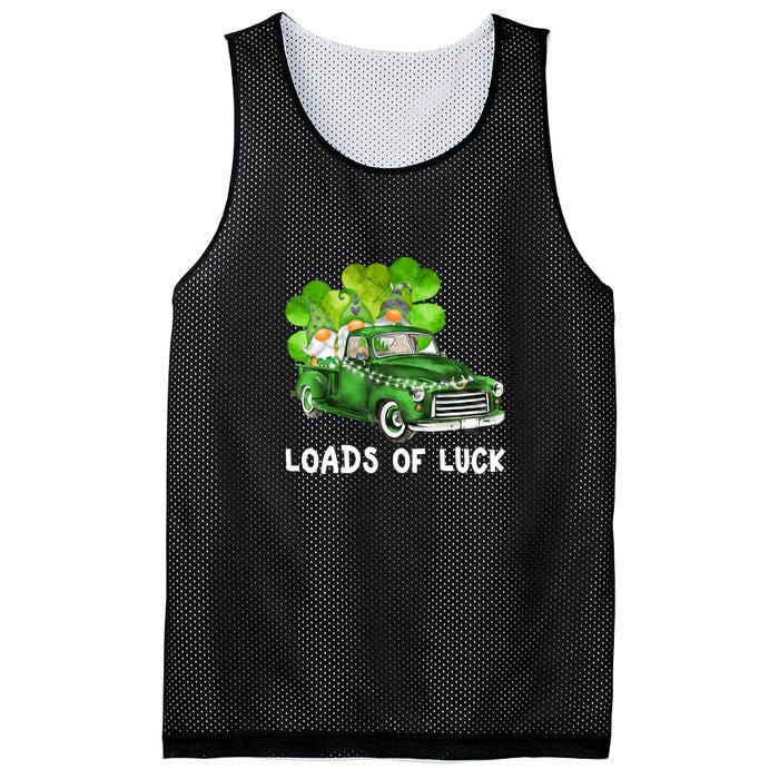 Load Of Luck Truck Gnomies Clover Shamrock St Patrick's Day Mesh Reversible Basketball Jersey Tank