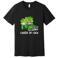 Load Of Luck Truck Gnomies Clover Shamrock St Patrick's Day Premium T-Shirt