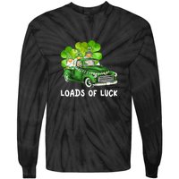 Load Of Luck Truck Gnomies Clover Shamrock St Patrick's Day Tie-Dye Long Sleeve Shirt