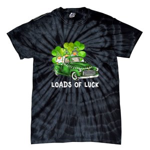 Load Of Luck Truck Gnomies Clover Shamrock St Patrick's Day Tie-Dye T-Shirt