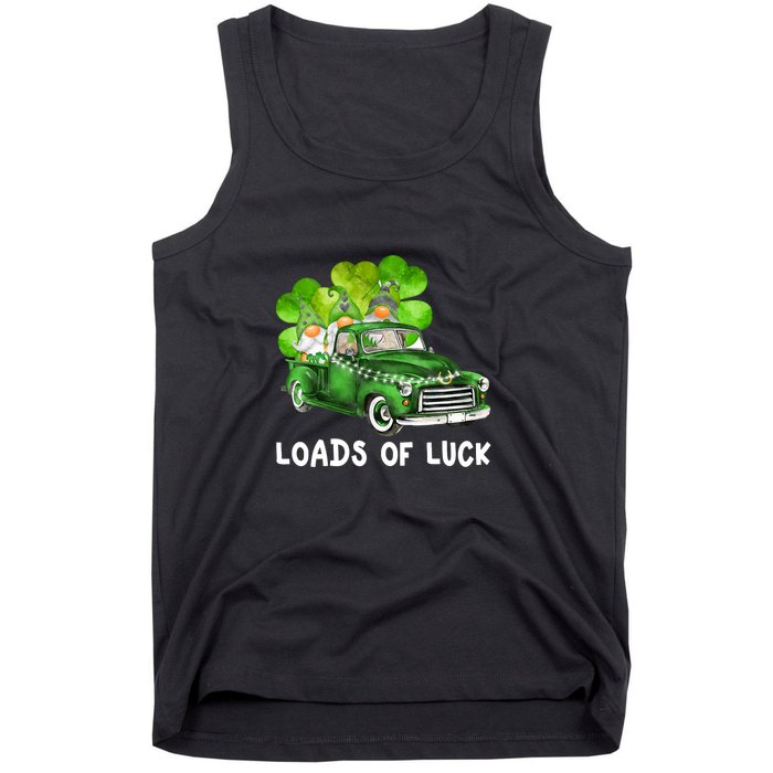 Load Of Luck Truck Gnomies Clover Shamrock St Patrick's Day Tank Top