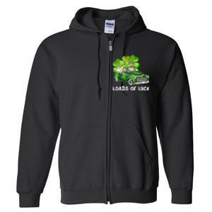 Load Of Luck Truck Gnomies Clover Shamrock St Patrick's Day Full Zip Hoodie