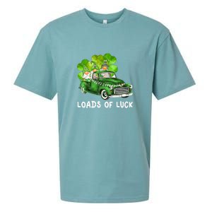 Load Of Luck Truck Gnomies Clover Shamrock St Patrick's Day Sueded Cloud Jersey T-Shirt