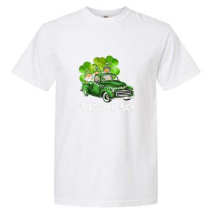 Load Of Luck Truck Gnomies Clover Shamrock St Patrick's Day Garment-Dyed Heavyweight T-Shirt