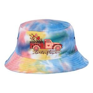 Load Of Love Truck Heart Retro Valentine's Day Gift Tie Dye Newport Bucket Hat