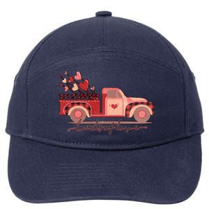 Load Of Love Truck Heart Retro Valentine's Day Gift 7-Panel Snapback Hat