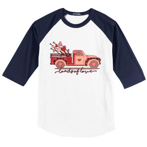 Load Of Love Truck Heart Retro Valentine's Day Gift Baseball Sleeve Shirt