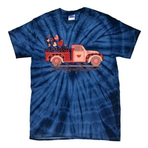 Load Of Love Truck Heart Retro Valentine's Day Gift Tie-Dye T-Shirt