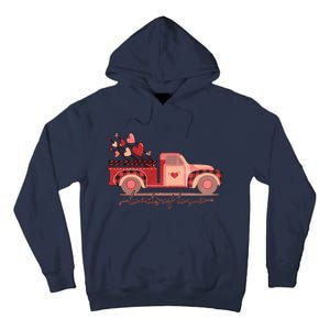 Load Of Love Truck Heart Retro Valentine's Day Gift Tall Hoodie