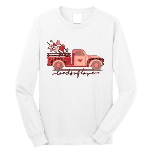 Load Of Love Truck Heart Retro Valentine's Day Gift Long Sleeve Shirt