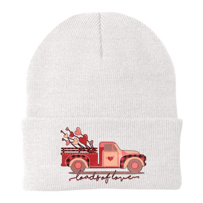 Load Of Love Truck Heart Retro Valentine's Day Gift Knit Cap Winter Beanie