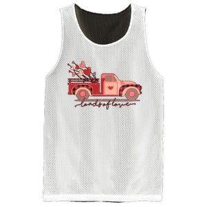 Load Of Love Truck Heart Retro Valentine's Day Gift Mesh Reversible Basketball Jersey Tank