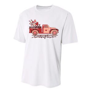 Load Of Love Truck Heart Retro Valentine's Day Gift Performance Sprint T-Shirt