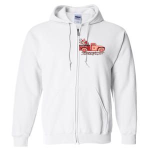 Load Of Love Truck Heart Retro Valentine's Day Gift Full Zip Hoodie