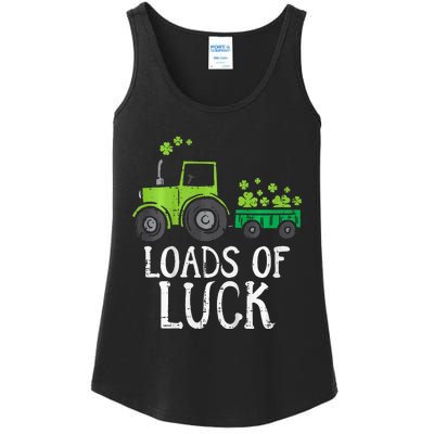 Loads Of Luck Tractor St Patricks Day Ladies Essential Tank