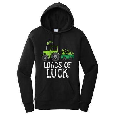 Loads Of Luck Tractor St Patricks Day Women's Pullover Hoodie