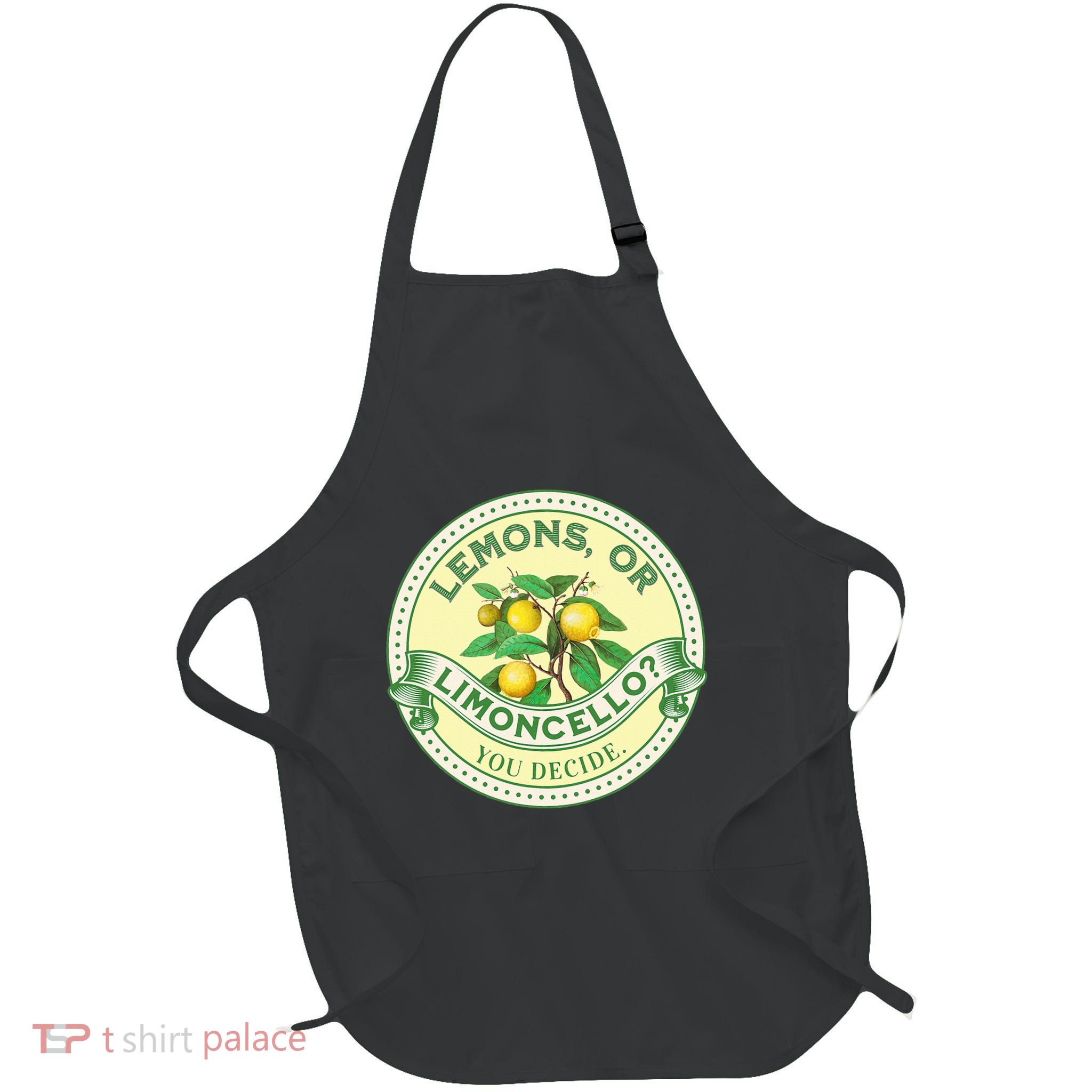 Lemons Or Limoncello You Decide. Optimist Pessimist Full-Length Apron With Pockets