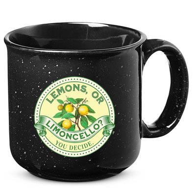 Lemons Or Limoncello You Decide. Optimist Pessimist 15oz Campfire Ceramic Mug