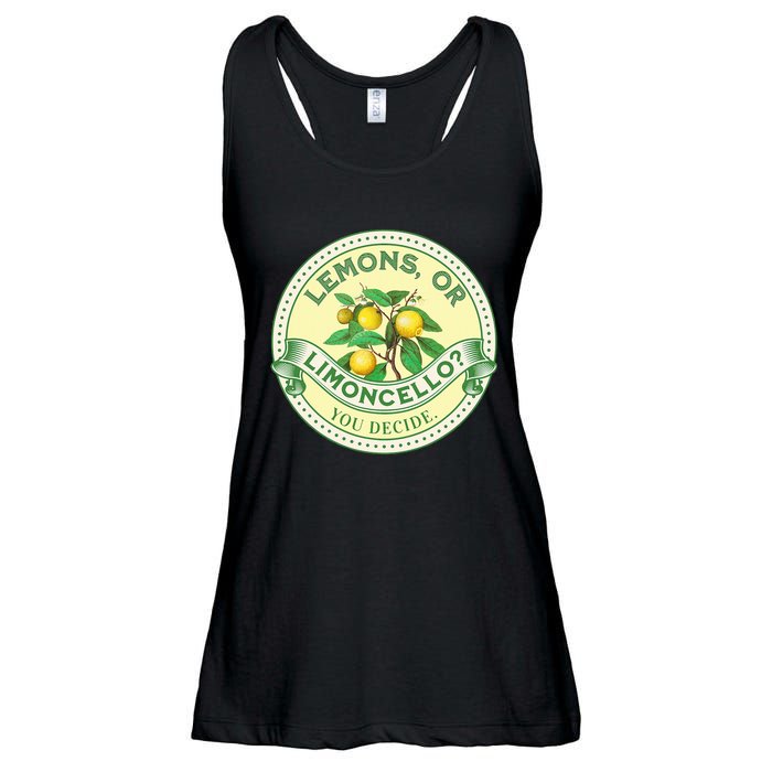 Lemons Or Limoncello You Decide. Optimist Pessimist Ladies Essential Flowy Tank