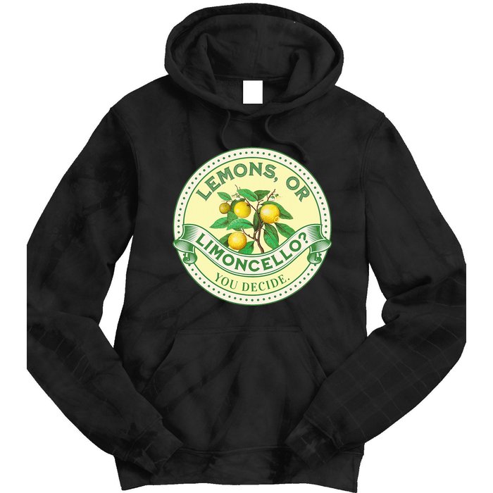 Lemons Or Limoncello You Decide. Optimist Pessimist Tie Dye Hoodie