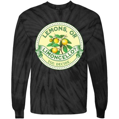 Lemons Or Limoncello You Decide. Optimist Pessimist Tie-Dye Long Sleeve Shirt