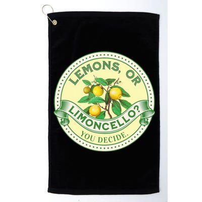 Lemons Or Limoncello You Decide. Optimist Pessimist Platinum Collection Golf Towel