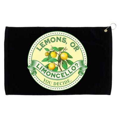 Lemons Or Limoncello You Decide. Optimist Pessimist Grommeted Golf Towel