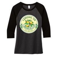 Lemons Or Limoncello You Decide. Optimist Pessimist Women's Tri-Blend 3/4-Sleeve Raglan Shirt