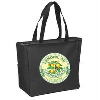Lemons Or Limoncello You Decide. Optimist Pessimist Zip Tote Bag