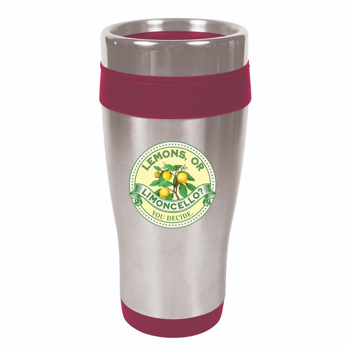 Lemons Or Limoncello You Decide. Optimist Pessimist 16oz Travel Tumbler