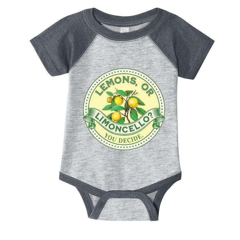 Lemons Or Limoncello You Decide. Optimist Pessimist Infant Baby Jersey Bodysuit