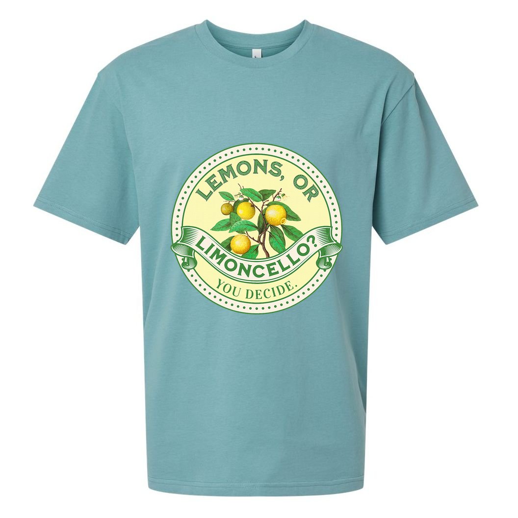 Lemons Or Limoncello You Decide. Optimist Pessimist Sueded Cloud Jersey T-Shirt