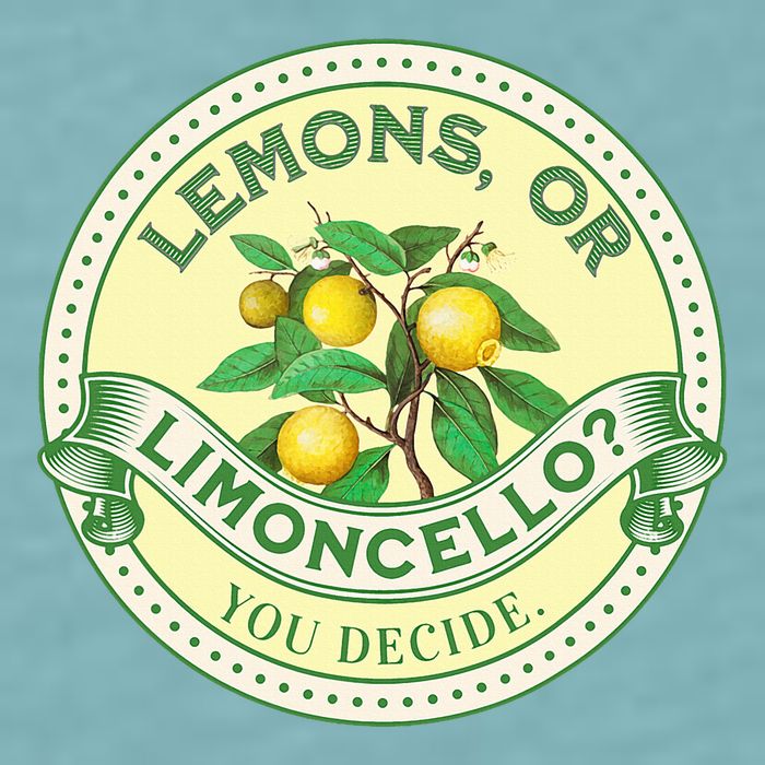Lemons Or Limoncello You Decide. Optimist Pessimist Sueded Cloud Jersey T-Shirt