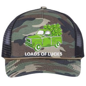 Load Of Lucks Trucks St Patricks Day Retro Rope Trucker Hat Cap