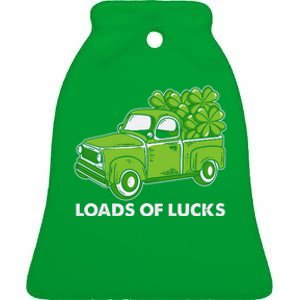 Load Of Lucks Trucks St Patricks Day Ceramic Bell Ornament