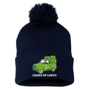 Load Of Lucks Trucks St Patricks Day Pom Pom 12in Knit Beanie