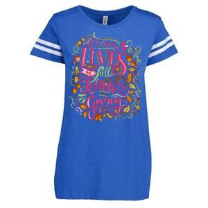 Let Our Lives Be Full Of Both Thanks And Giving Enza Ladies Jersey Football T-Shirt