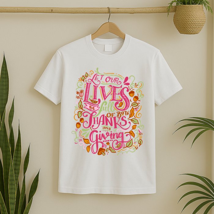 Let Our Lives Be Full Of Both Thanks And Giving T-Shirt