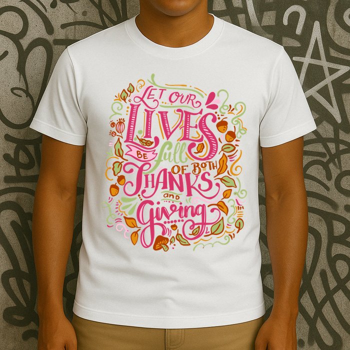 Let Our Lives Be Full Of Both Thanks And Giving T-Shirt
