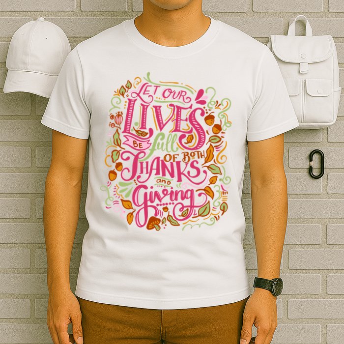Let Our Lives Be Full Of Both Thanks And Giving T-Shirt