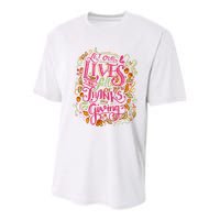 Let Our Lives Be Full Of Both Thanks And Giving Youth Performance Sprint T-Shirt