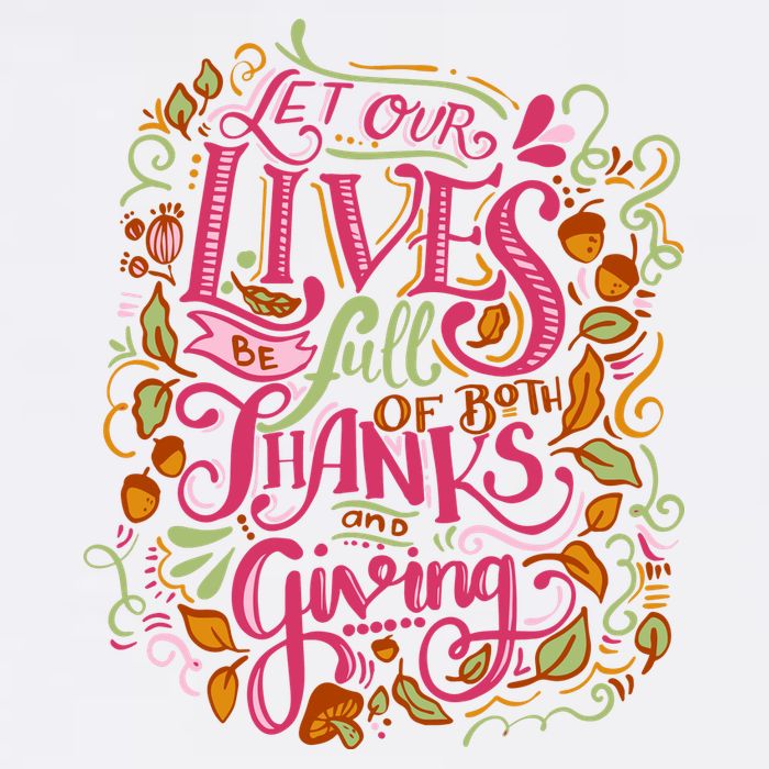 Let Our Lives Be Full Of Both Thanks And Giving Youth Performance Sprint T-Shirt