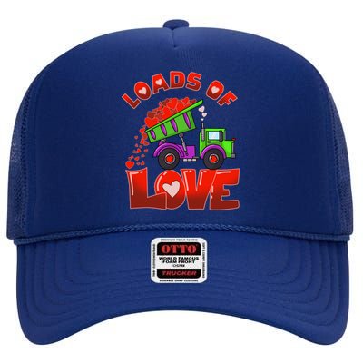 Loads Of Love Cool Construction Funny Gift High Crown Mesh Back Trucker Hat