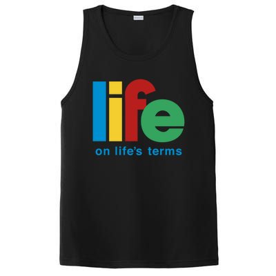 Life On Life's Terms Sobriety Recovery Funny Aa Na Gift PosiCharge Competitor Tank