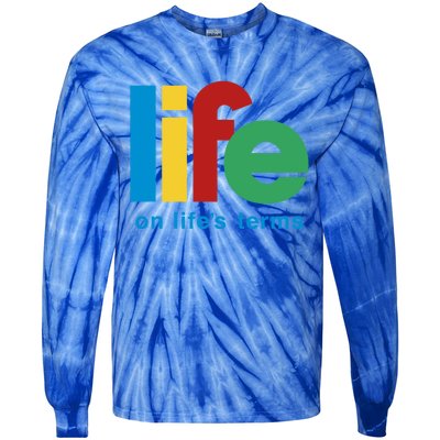 Life On Life's Terms Sobriety Recovery Funny Aa Na Gift Tie-Dye Long Sleeve Shirt