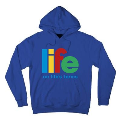 Life On Life's Terms Sobriety Recovery Funny Aa Na Gift Tall Hoodie