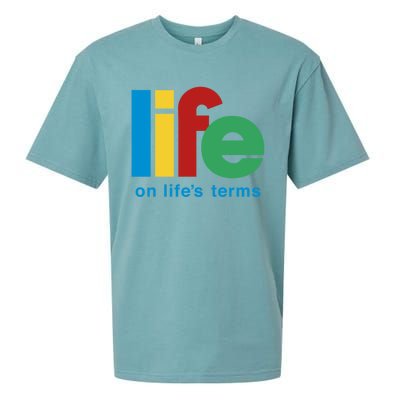 Life On Life's Terms Sobriety Recovery Funny Aa Na Gift Sueded Cloud Jersey T-Shirt